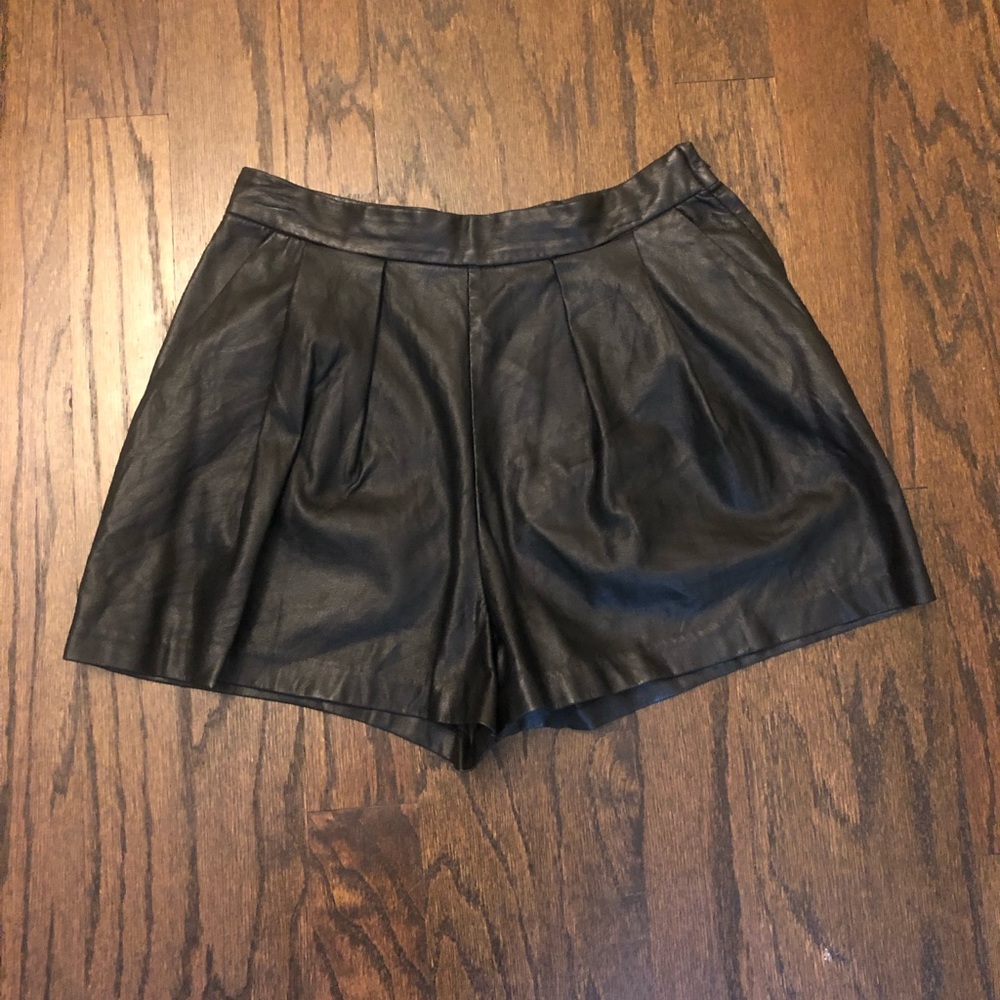 Faux Leather Shorts